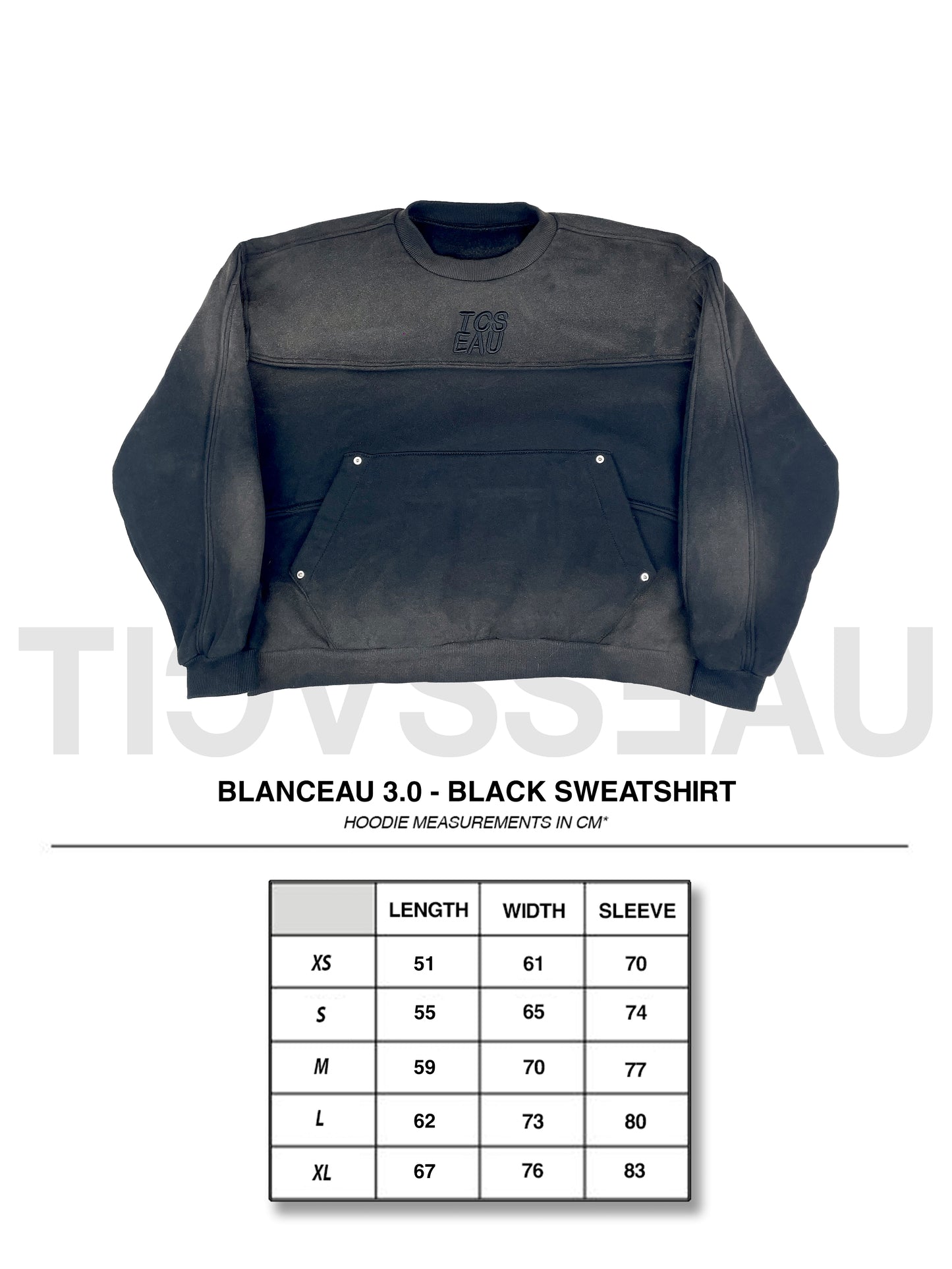 BLANCEAU 3.0 - Black Sweatshirt