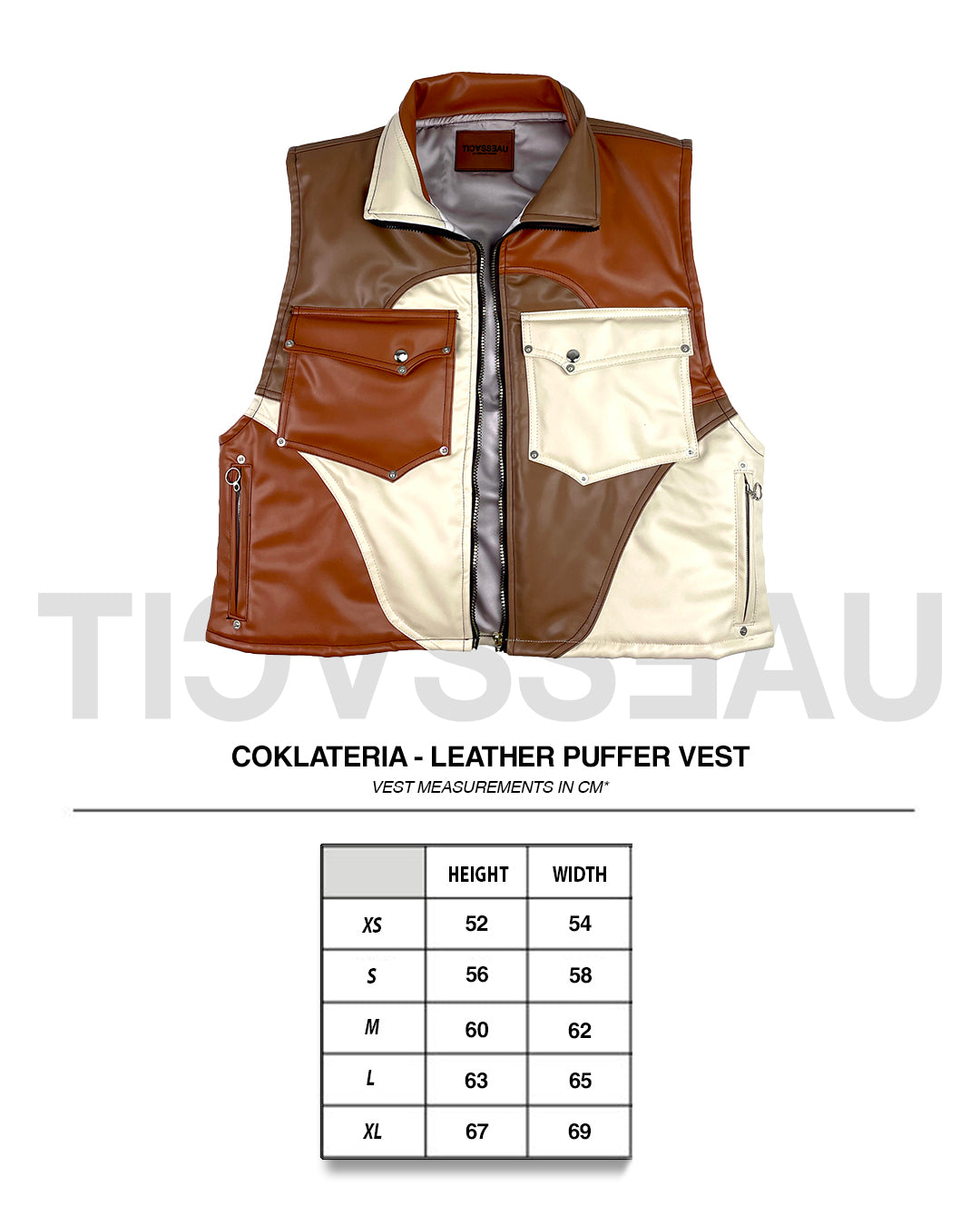 COKLATERIA - Leather Puffer Vest