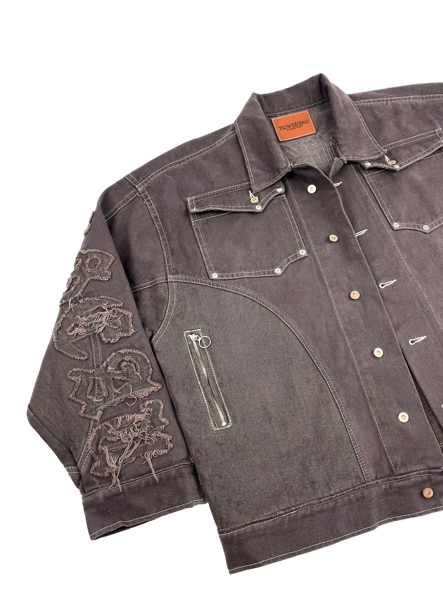 HAZELTUN - Brown Two Tone Denim Jacket