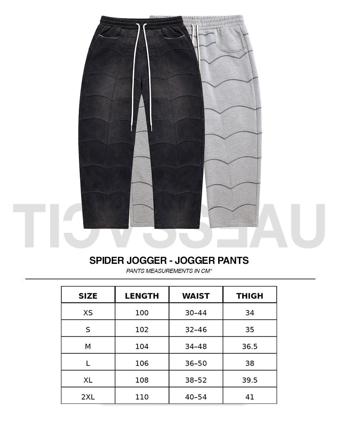 SPIDER JOGGERS - Black Long