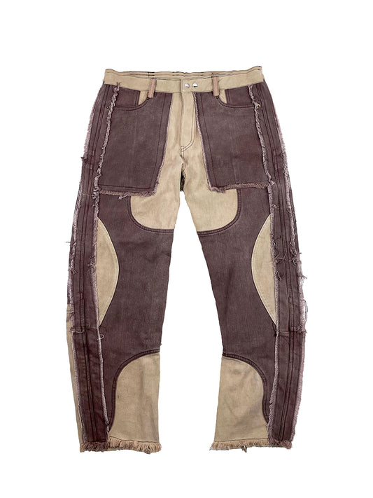 CRYEANS - Two Tone Brown Denim Pants