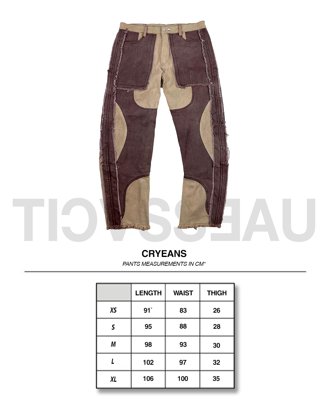 CRYEANS - Two Tone Brown Denim Pants