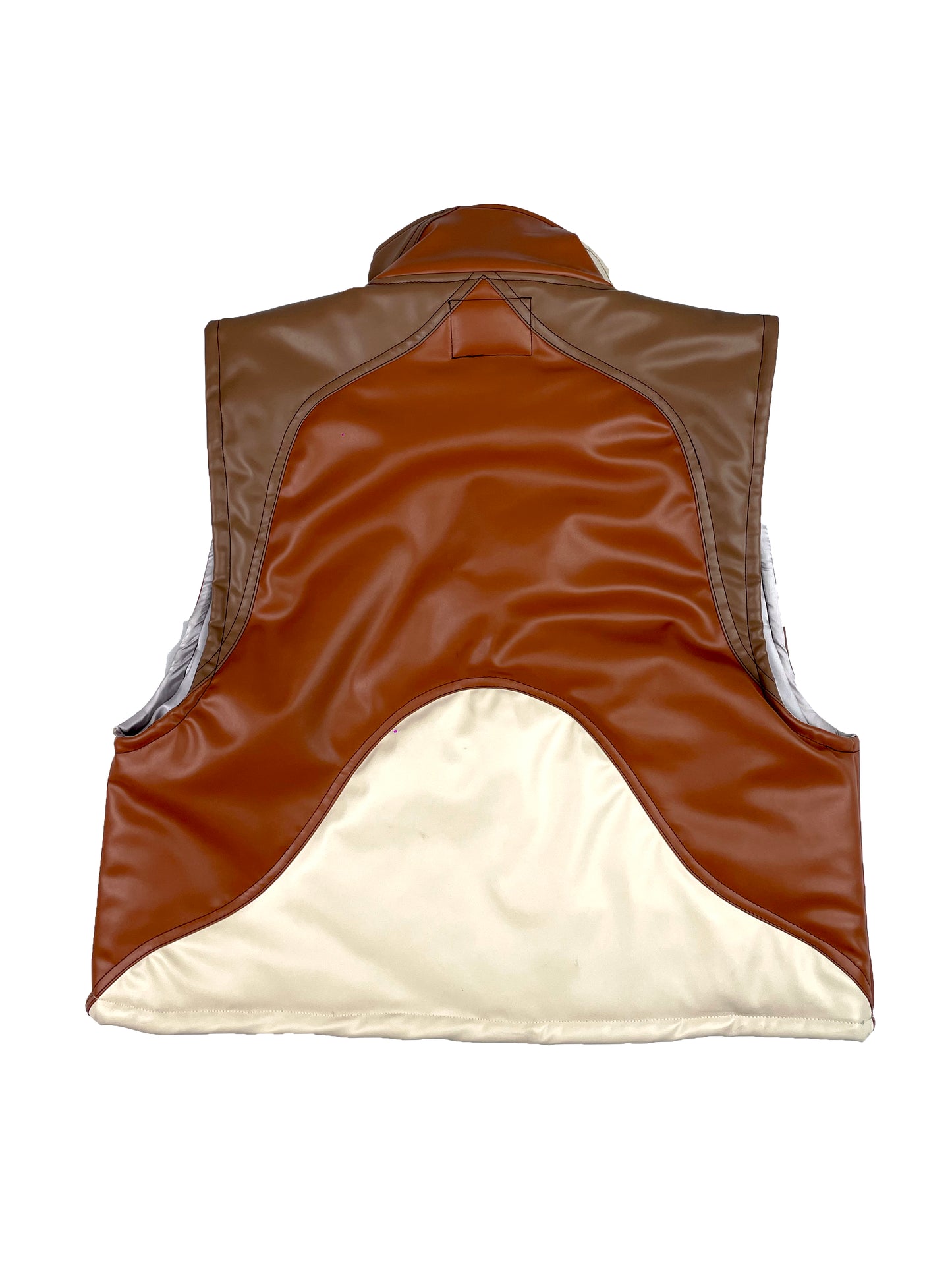 COKLATERIA - Leather Puffer Vest