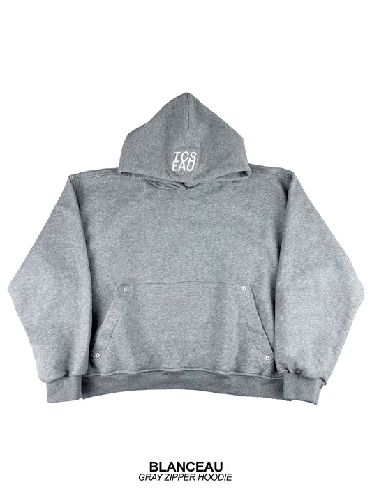 BLANCEAU - Gray Zipper Hoodie