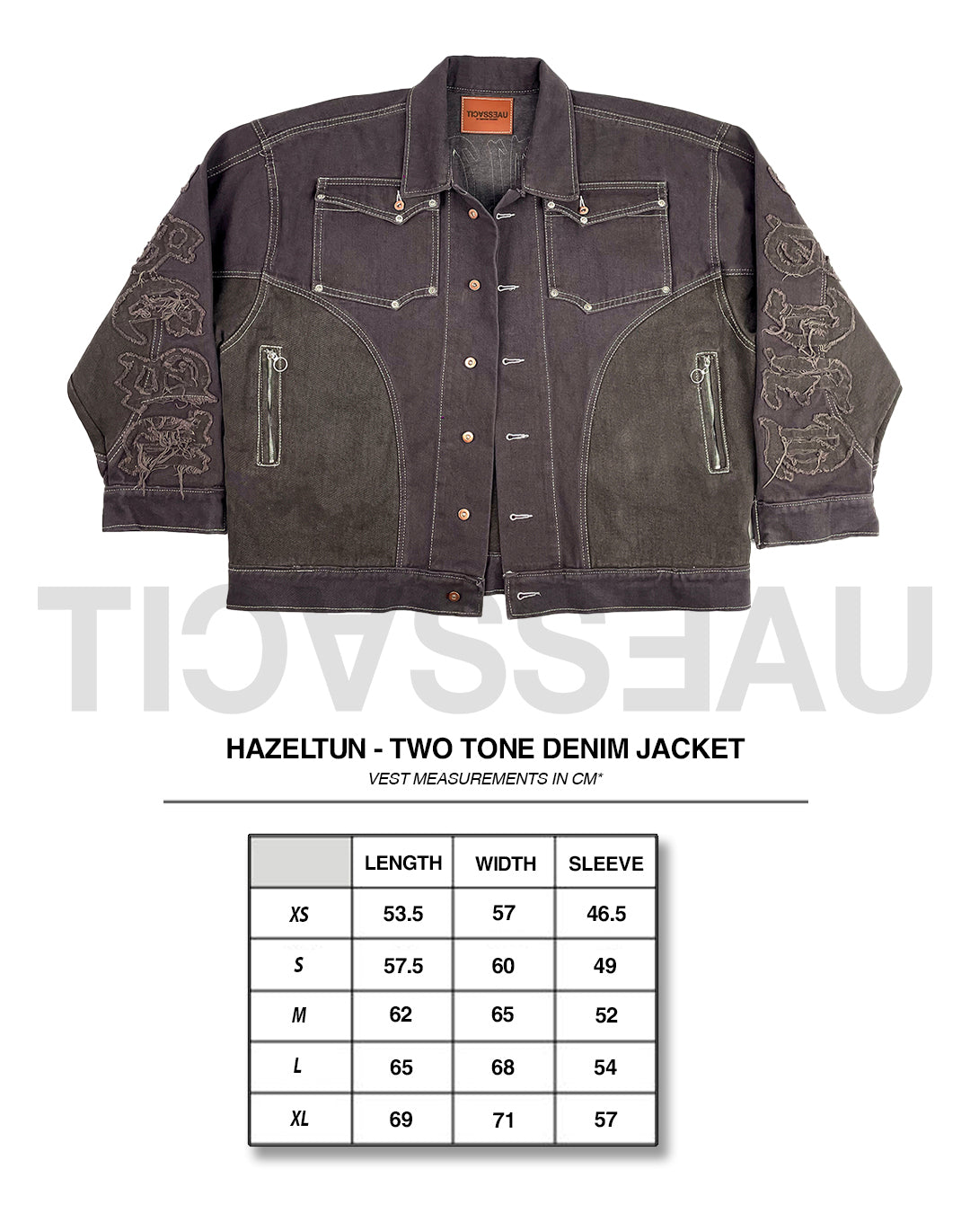 HAZELTUN - Brown Two Tone Denim Jacket