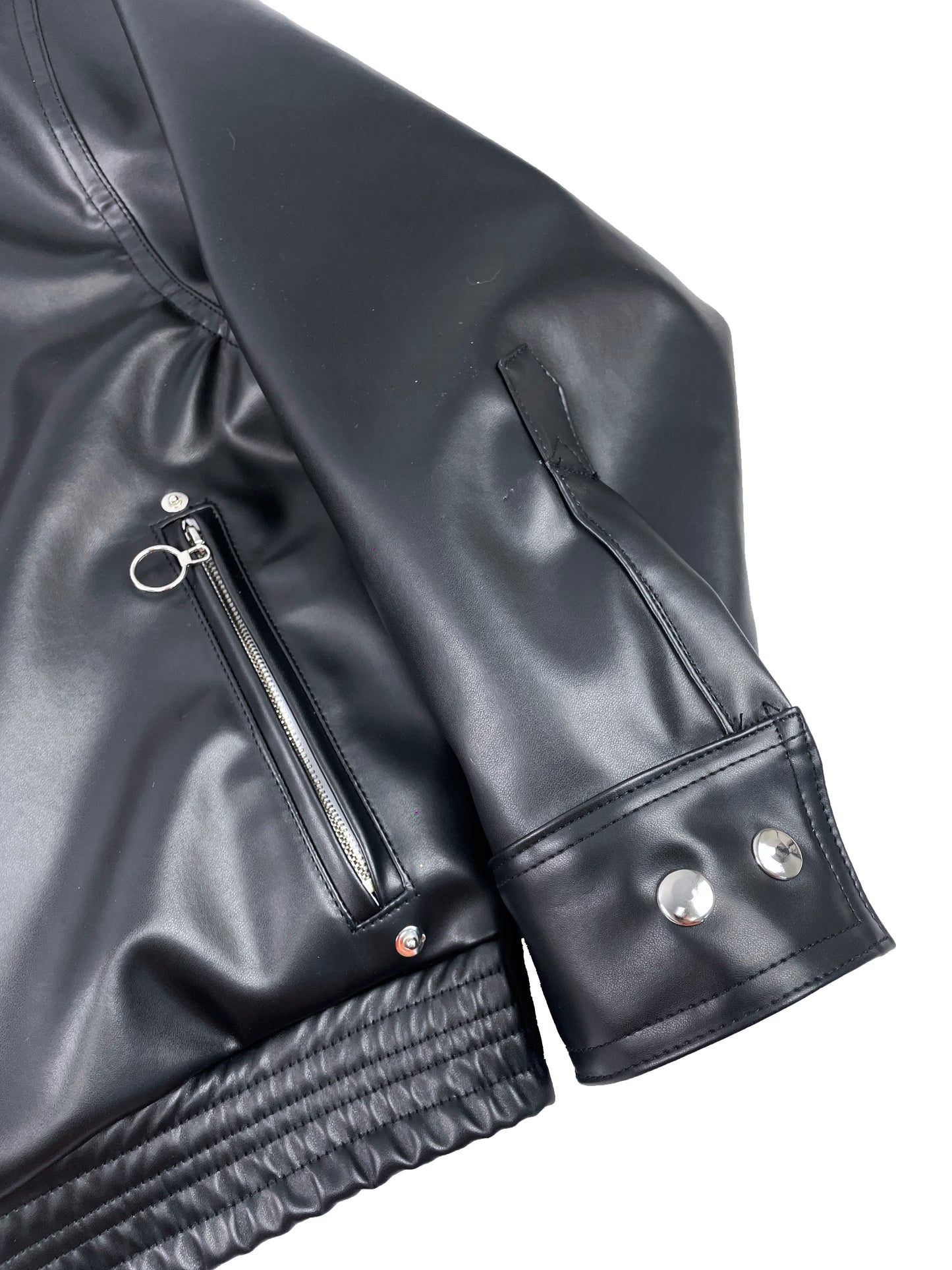 J-TOWN FINEST - Cropped Leather Jacket