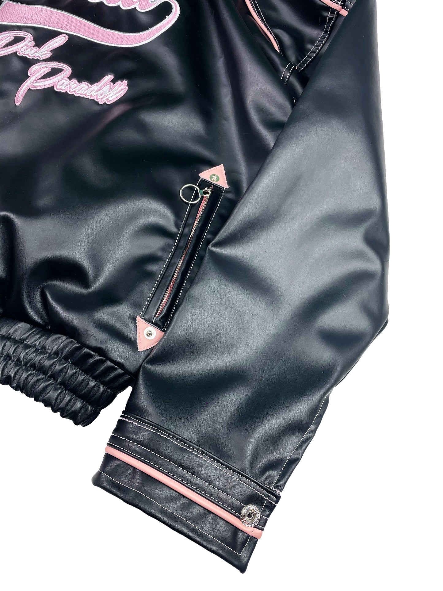 PINK PARADOX - Cropped Leather Jacket