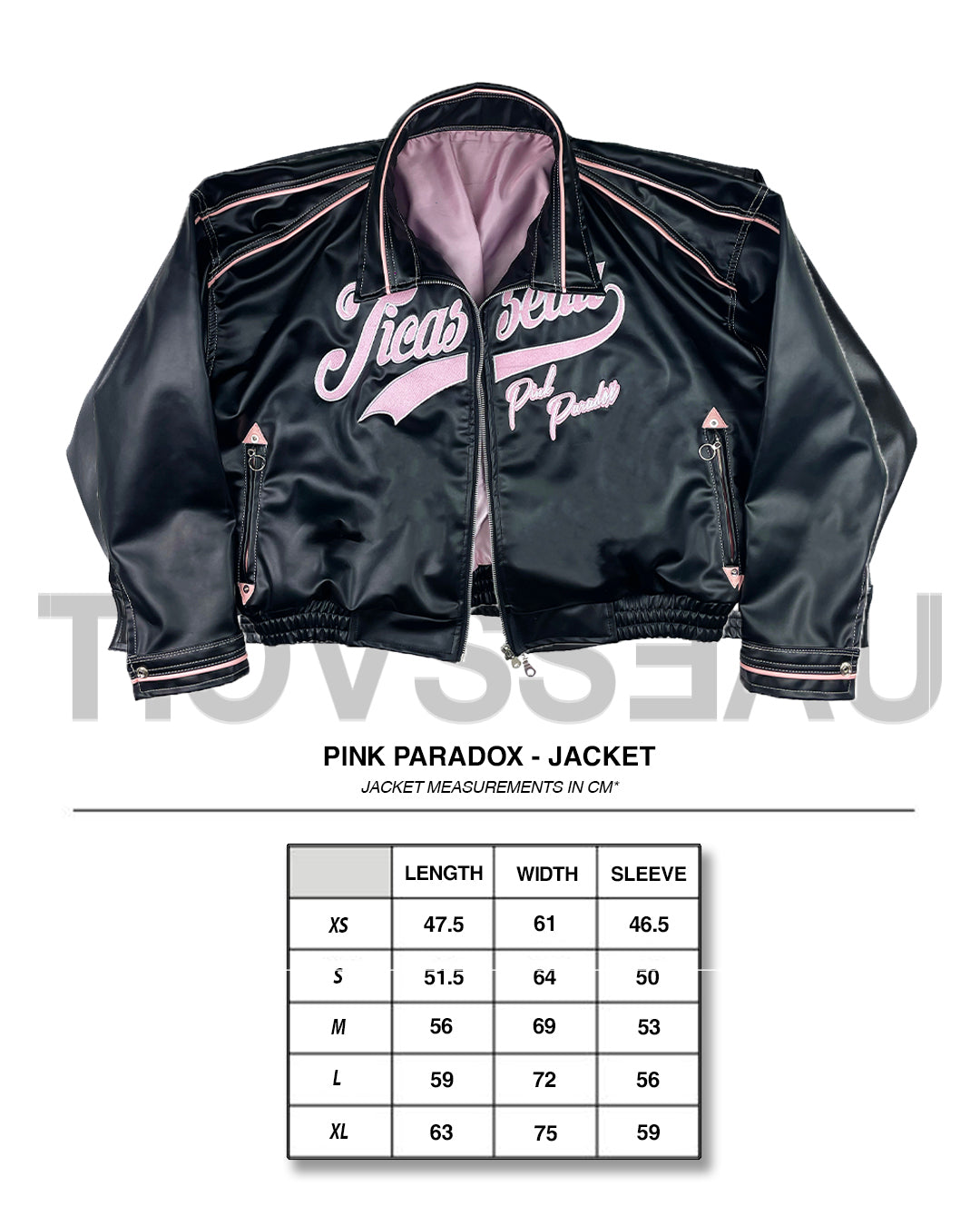 PINK PARADOX - Cropped Leather Jacket