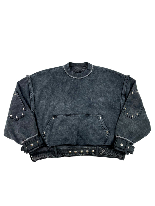 ABSENT CHATTELS - Black Washed Sweatshirt.