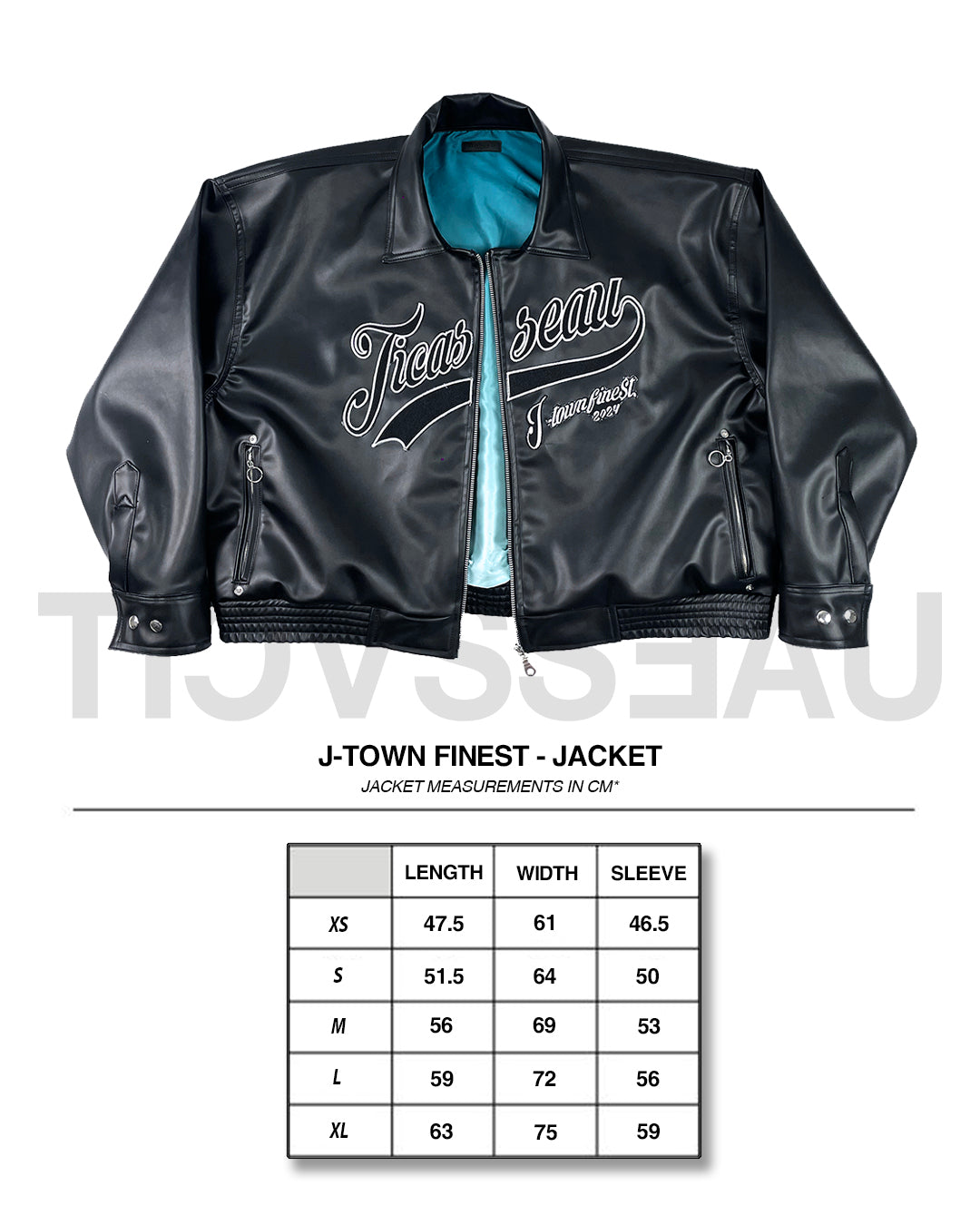 J-TOWN FINEST - Cropped Leather Jacket